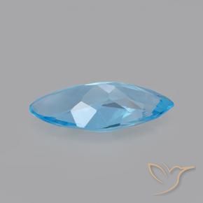 Topázio Azul Suíço Natural 3.19ct, Marquesa, VVS-VS
