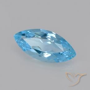 Topázio Azul Suíço Natural 3.67ct, Marquesa, VVS