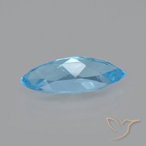 Topázio Azul Suíço Natural 3.68ct, Marquesa, VVS-VS