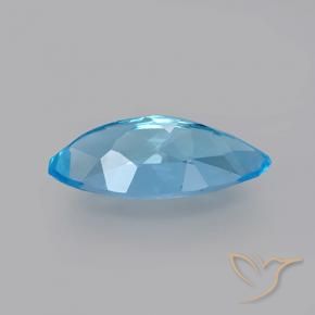 Topázio Azul Suíço Natural 3.70ct, Marquesa, VVS
