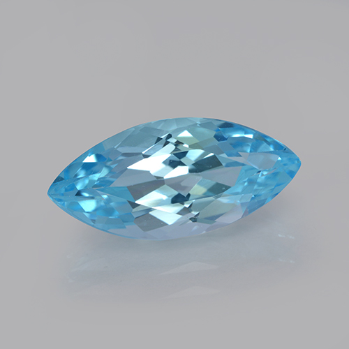 Topázio Azul Suíço Natural 3.79ct, Marquesa, VVS