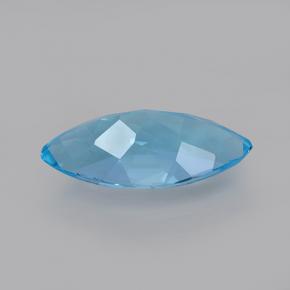 Topázio Azul Suíço Natural 3.79ct, Marquesa, VVS