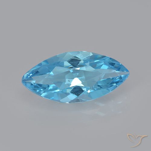 3.34ct Natural Azul Suíço Topázio, Marquesa, VVS