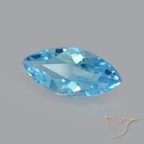 Topázio Azul Suíço Natural 3.34ct, Marquesa, VVS