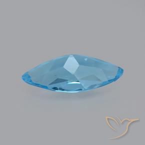 Topázio Azul Suíço Natural 3.34ct, Marquesa, VVS