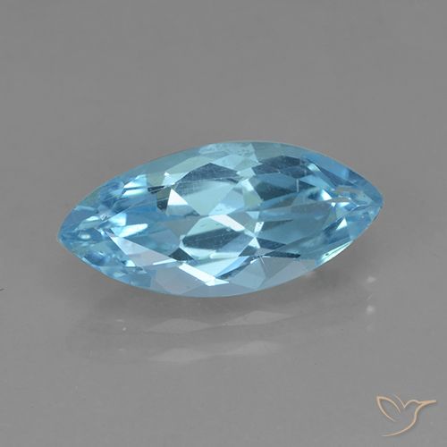 3.46ct Natural Céu azul Topázio, Marquesa, VVS-VS
