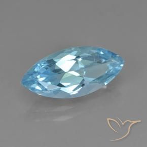 Topázio Céu azul Natural 3.46ct, Marquesa, VVS-VS