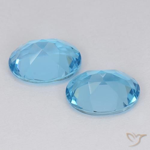 Pedras preciosas de Topázio Azul Suíço natural de 4.26 ct, oval, VVS-VS
