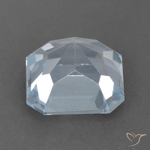 Topázio Céu azul Natural 5.79ct, Corte Octógono / Esmeralda, VVS-VS