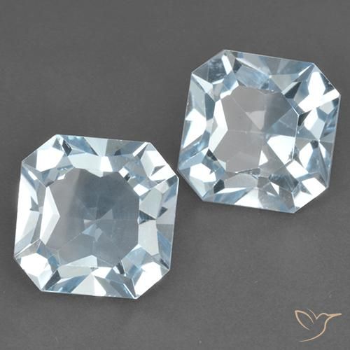 Pedras preciosas de Topázio Céu azul natural de 11.30 ct, Corte Octógono / Esmeralda, VVS-VS