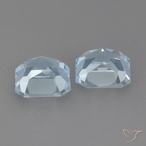 Pedras preciosas de Topázio Céu azul natural de 5.97 ct, Corte Octógono / Esmeralda, VVS