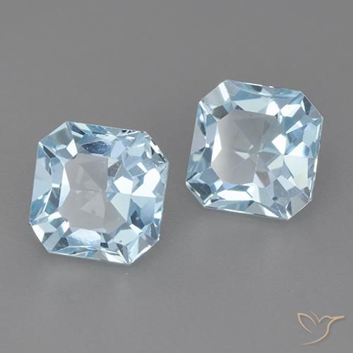Pedras preciosas de Topázio Azul Suíço natural de 6.60 ct, Corte Octógono / Esmeralda, VVS