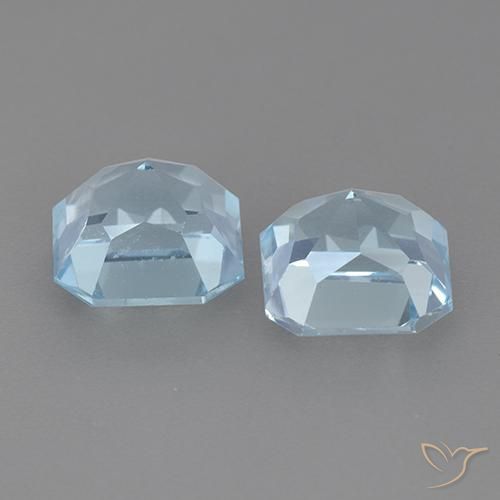 Pedras preciosas de Topázio Azul Suíço natural de 6.60 ct, Corte Octógono / Esmeralda, VVS