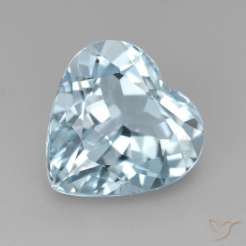 Topázio Céu azul Natural 3.92ct, Coração, VVS-VS