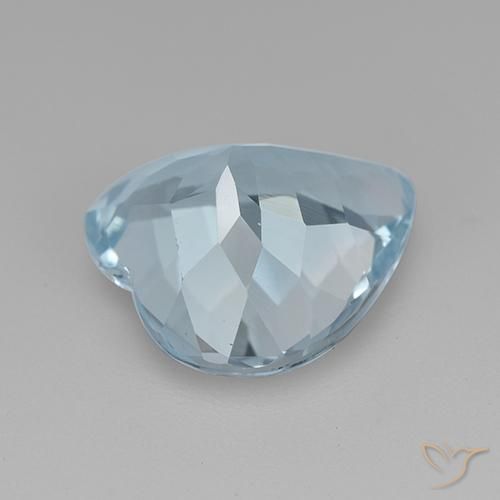 Topázio Céu azul Natural 3.92ct, Coração, VVS-VS