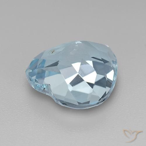 Topázio Céu azul Natural 4.34ct, Coração, VVS-VS