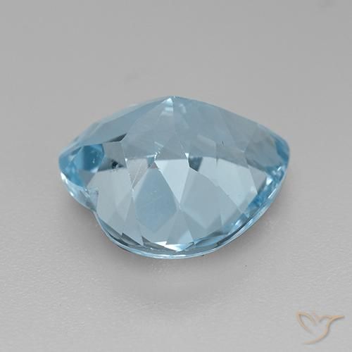 Topázio Céu azul Natural 4.06ct, Coração, VVS-VS