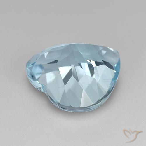 Topázio Céu azul Natural 4.28ct, Coração, VVS-VS