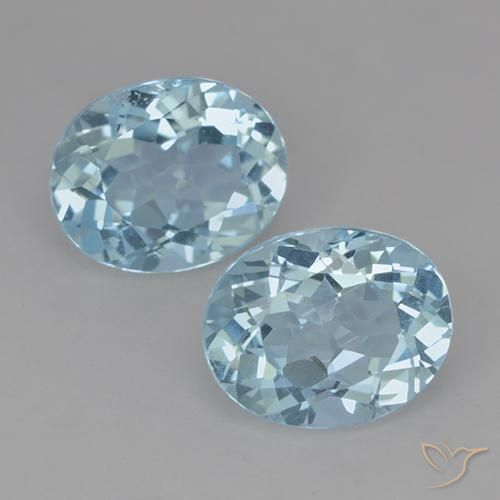 6.84ctw Natural Céu azul Topázio, oval, VVS-VS