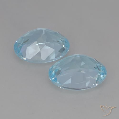 Pedras preciosas de Topázio Céu azul natural de 6.84 ct, oval, VVS-VS