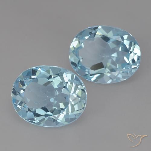 Pedras preciosas de Topázio Céu azul natural de 6.56 ct, oval, VVS-VS