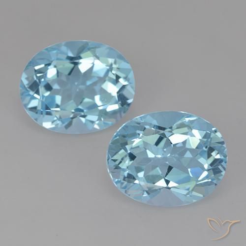 6.70ctw Natural Céu azul Topázio, oval, VVS