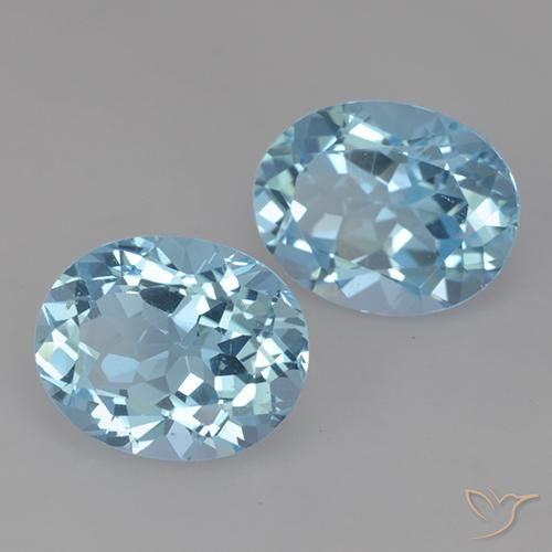 Pedras preciosas de Topázio Céu azul natural de 6.70 ct, oval, VVS