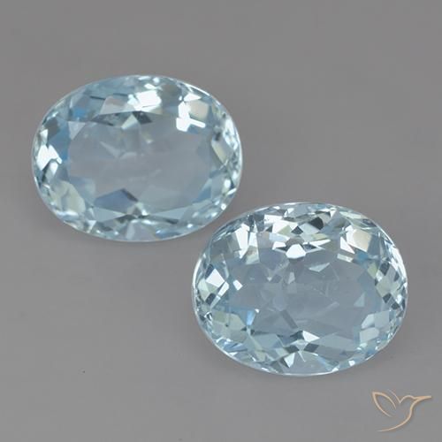 7.34ctw Natural Céu azul Topázio, oval, VVS-VS