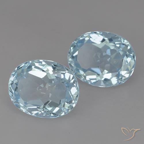 Pedras preciosas de Topázio Céu azul natural de 7.34 ct, oval, VVS-VS