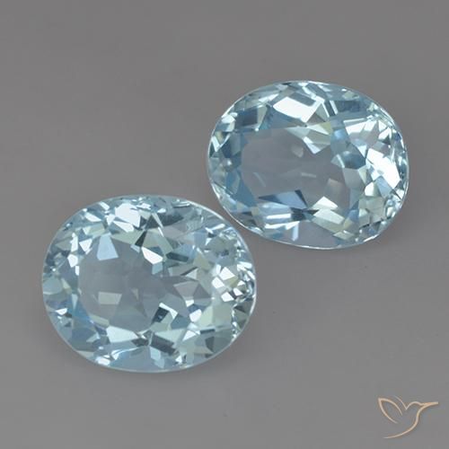 Pedras preciosas de Topázio Céu azul natural de 6.67 ct, oval, VVS