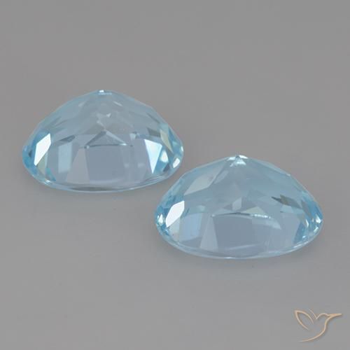 Pedras preciosas de Topázio Céu azul natural de 6.89 ct, oval, VVS-VS