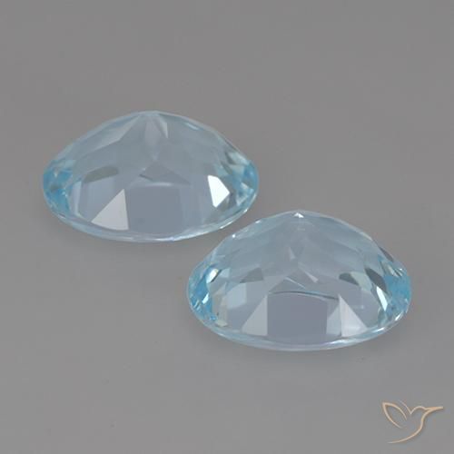 Pedras preciosas de Topázio Céu azul natural de 6.99 ct, oval, VVS