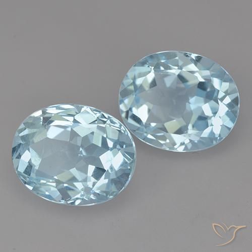 Pedras preciosas de Topázio Céu azul natural de 6.64 ct, oval, VVS-VS