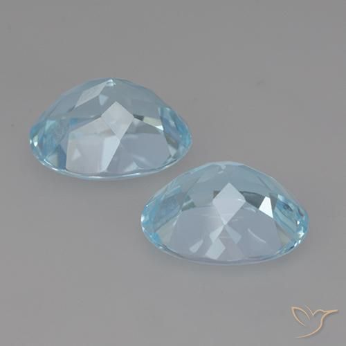 Pedras preciosas de Topázio Céu azul natural de 6.64 ct, oval, VVS-VS