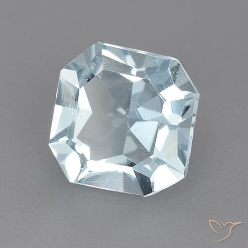 Topázio Céu azul Natural 2.38ct, Corte Octógono / Esmeralda, VVS-VS