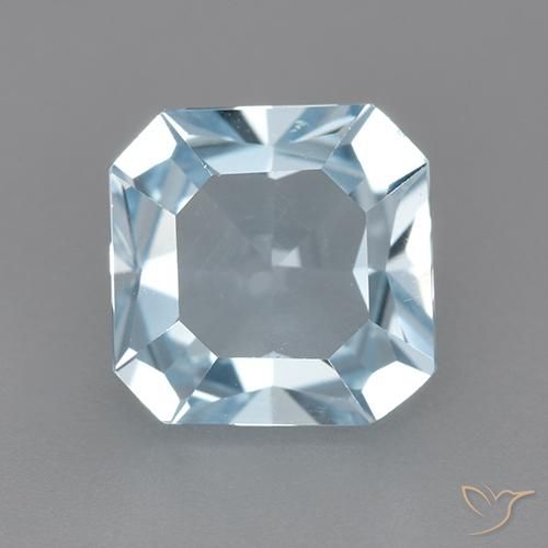 2.67ct Natural Céu azul Topázio, Corte Esmeralda, VVS