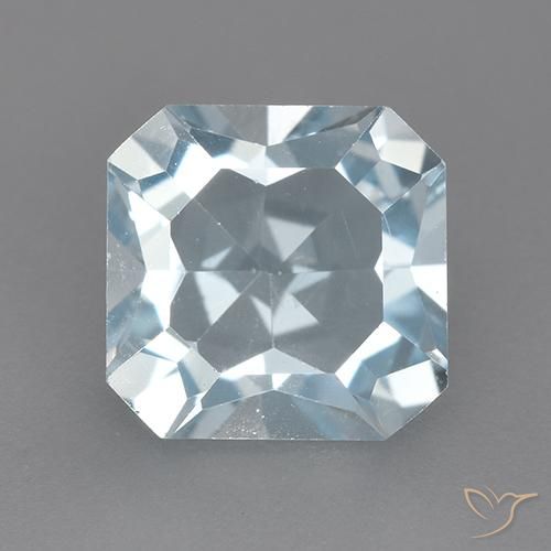 2.78ct Natural Céu azul Topázio, Corte Esmeralda, VVS-VS