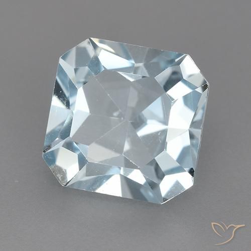 Topázio Céu azul Natural 2.78ct, Corte Octógono / Esmeralda, VVS-VS