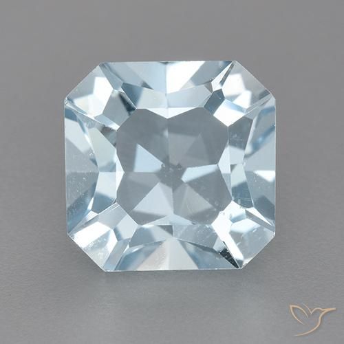 2.93ct Natural Céu azul Topázio, Corte Esmeralda, VVS-VS