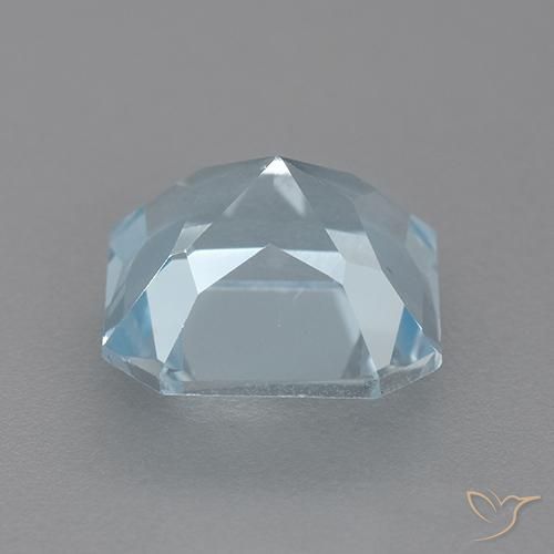 Topázio Céu azul Natural 2.93ct, Corte Octógono / Esmeralda, VVS-VS
