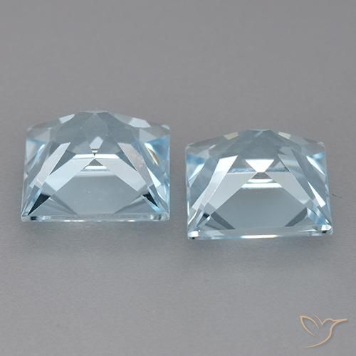 Pedras preciosas de Topázio Céu azul natural de 6.20 ct, Quadrado, VVS