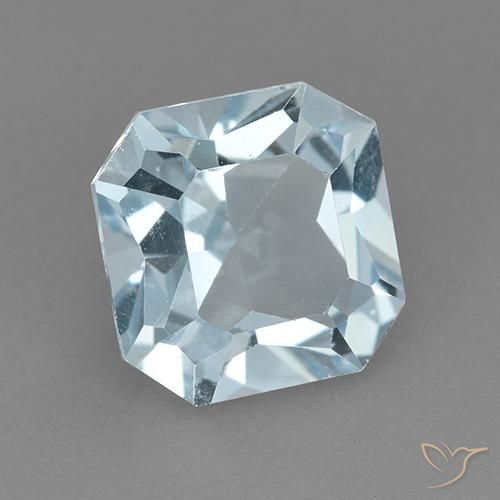 Topázio Céu azul Natural 2.88ct, Corte Octógono / Esmeralda, VVS-VS