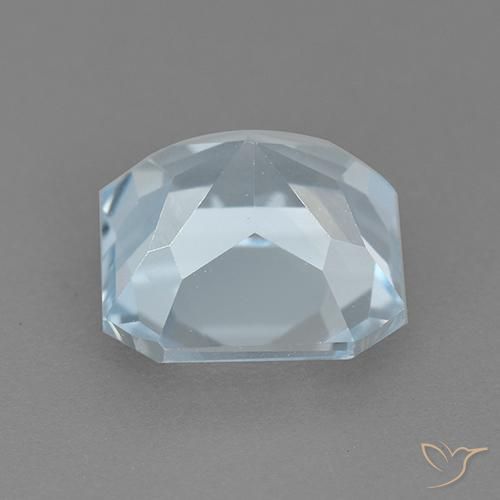 Topázio Céu azul Natural 2.89ct, Corte Octógono / Esmeralda, VVS