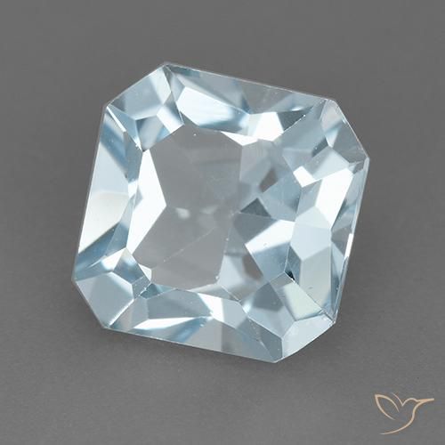 Topázio Céu azul Natural 2.87ct, Corte Octógono / Esmeralda, VVS