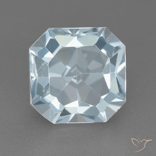 3.14ct Natural Céu azul Topázio, Corte Esmeralda, VVS