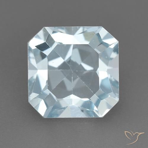2.91ct Natural Céu azul Topázio, Corte Esmeralda, VVS-VS