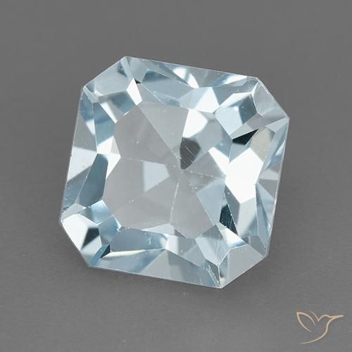Topázio Céu azul Natural 2.91ct, Corte Octógono / Esmeralda, VVS-VS
