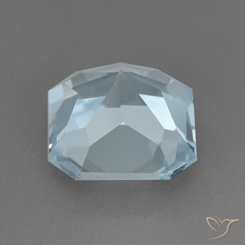 Topázio Céu azul Natural 2.91ct, Corte Octógono / Esmeralda, VVS-VS