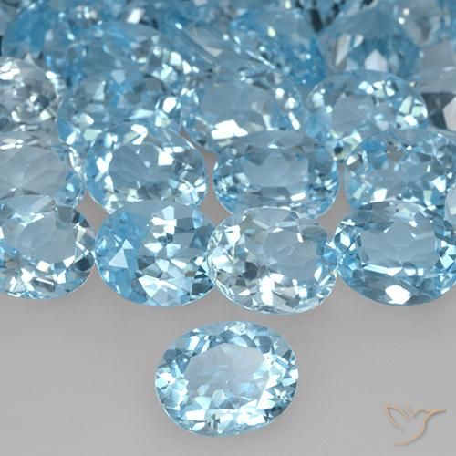 Topázio Céu azul Natural 3.38ct, oval, VVS-VS