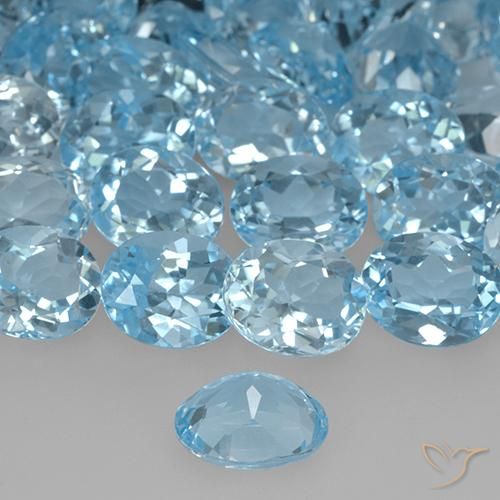 Topázio Céu azul Natural 3.38ct, oval, VVS-VS